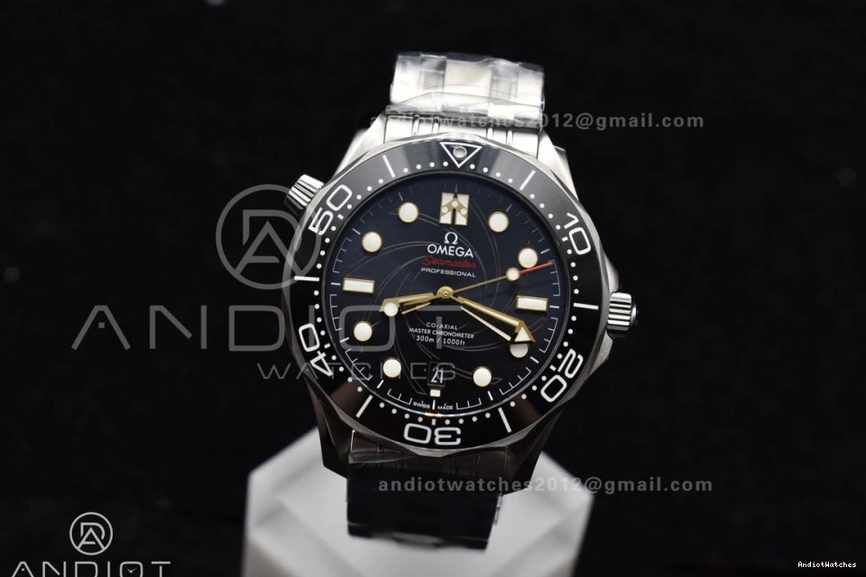 Bracelet Edition SS 1:1 Dial Best Diver James Black VSF 1094 Bond Black 007 A Seamaster On Ceramic Supportive 300M 1025